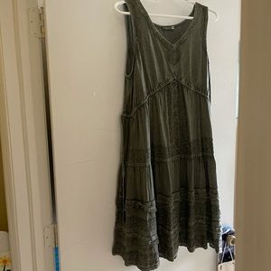 Green Embroidered Sundress